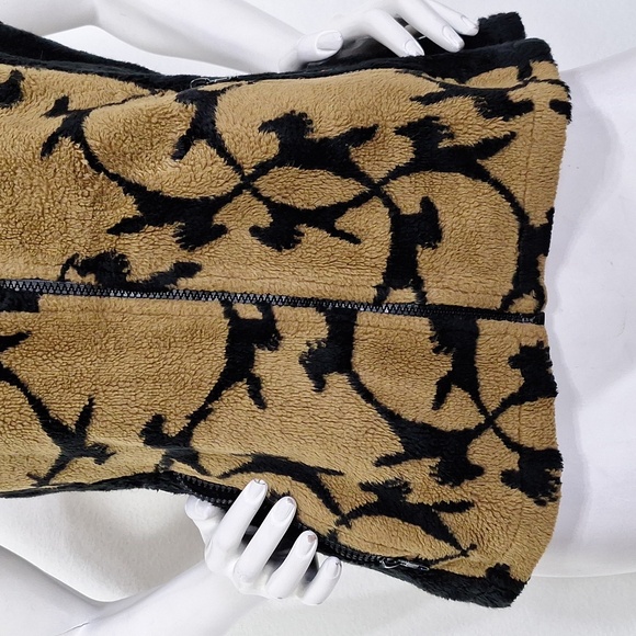 Kerrits Black Brown Abstract Print Western Equestrian Cowgirl Fleece Vest Size M - Picture 5 of 14